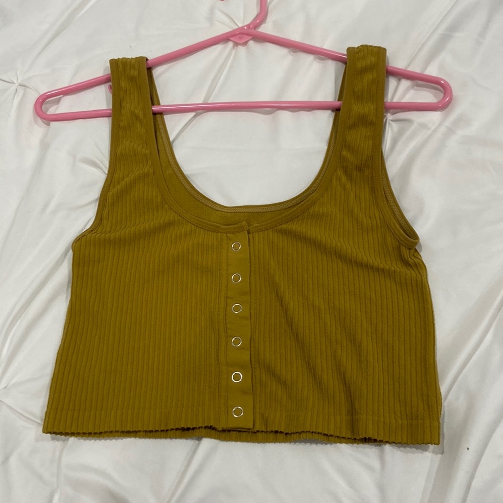 Free people mustard crop top